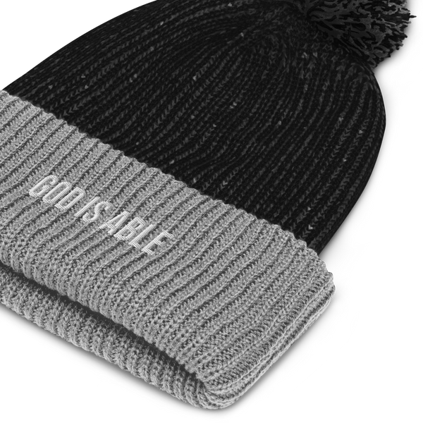 Pom-Pom Beanie (3D Puff Embroidered)