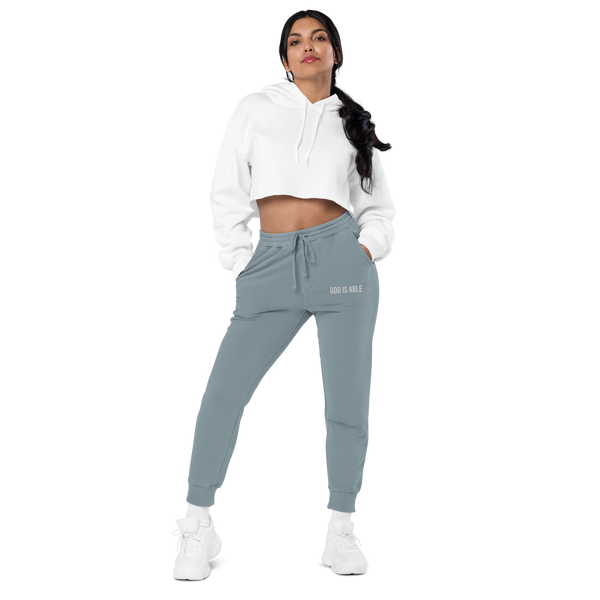 Unisex Pigment  Sweat Pants (Embroidered/Unisex)